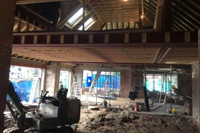Pictures from the inside of Penwortham's Lime Bar, under construction