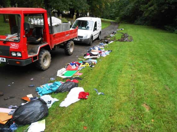 Flytipped waste