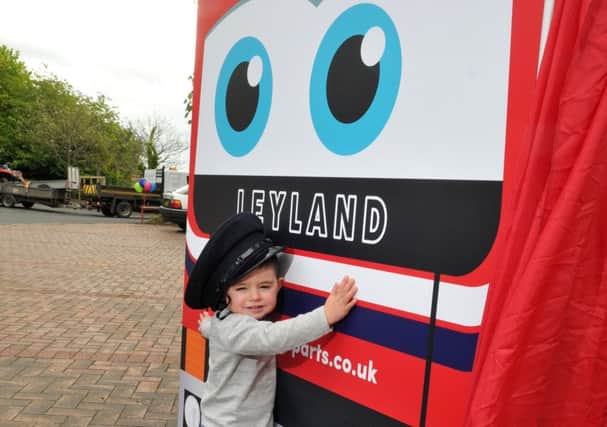 Photo Neil Cross
Two year old Max Holmes at the official launch of the Leyland Truck Trail