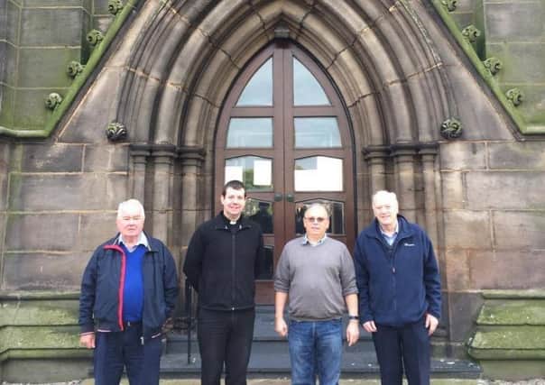 Church warden Brian Addison, Father David Arnold, chairman of the church finance committee Alan Gibson and church warden and project manager John Bradley