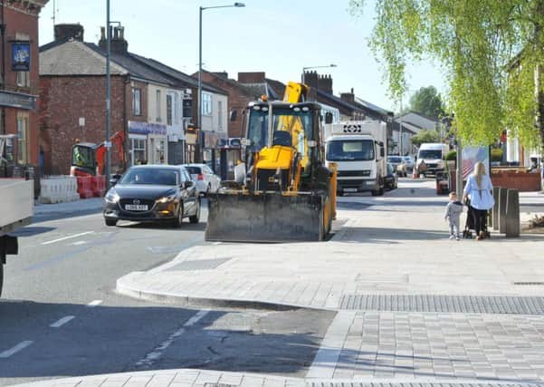 Photo Neil Cross
The Â£3.5m investment re-doing the pavements and roads, in a tree-lined, wide-pavements along Station Road in Bamber Bridge