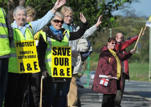 Chorley A&E protesters