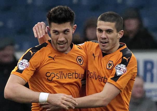 Wolverhampton Wanderers' Danny Batth (left) with Conor Coady
