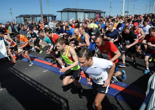 The Beaverbrooks 10km Fun Run took place along Blackpool promenade. The start.
