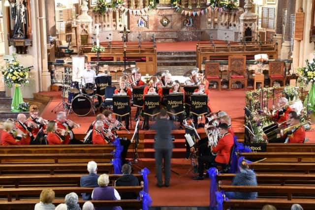 Blackpool Brass Band perform at St Mary's Brownedge RC Church in Bamber Bridge at the annual Brownedge Festival