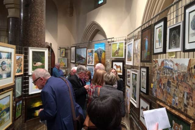 Visitors enjoying the displays at the annual brownedge festival held at St Mary's Church Bamber Bridge
