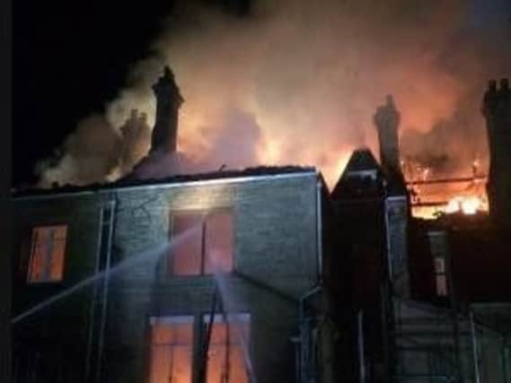 Alston Hall was partially destroyed in a fire in March