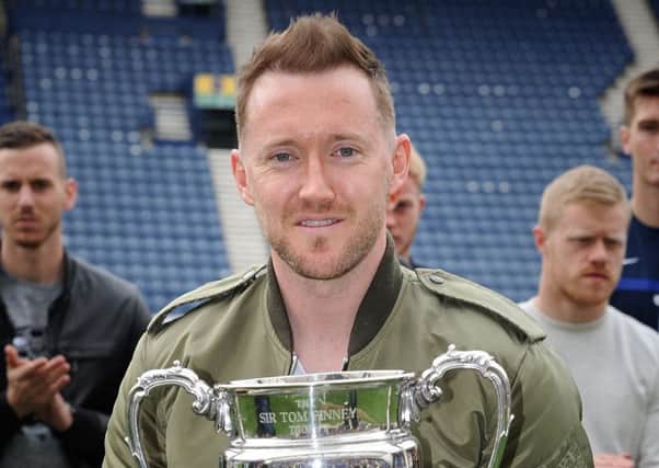 Winner of the Sir Tom Finney trophy for Player of the Year Aiden McGeady.