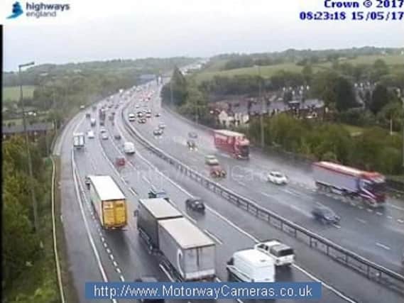 Delays after two-vehicle crash on M6 northbound Pic: Highways England