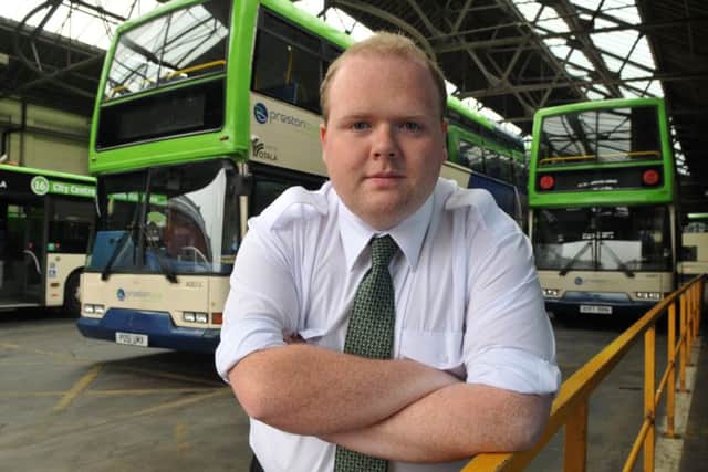 Photo Neil Cross
Thomas Calderbank of Preston Bus which has been hit by a spate of vandalism