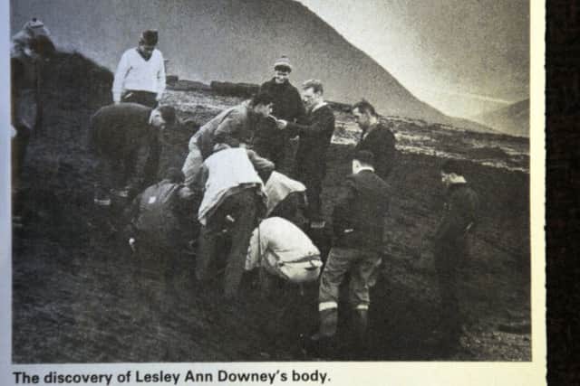 Bob Spiers, second from right with his back to the camera, Bob was the person who found the first body of the Brady and Hindley murders on Saddleworth Moors