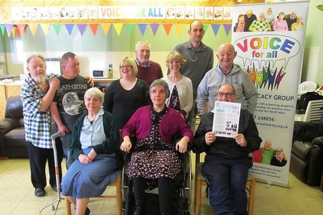 Members of Voice for All,  a user-led advocacy group run by and for people with a learning disability who use the Brothers of Charity Services in Lancashire