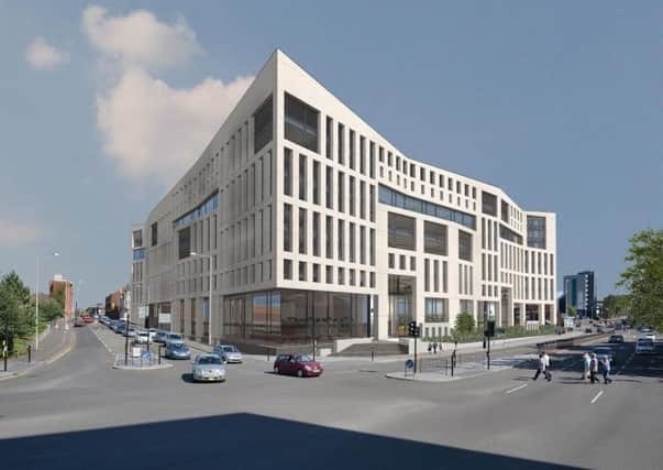 Image of the proposed Altus building, looking at the junction of Ringway and Corporation Street
