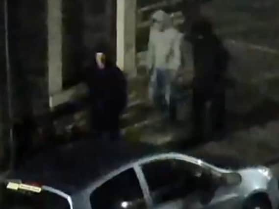 Police would like to trace these three men in connection with the incident.