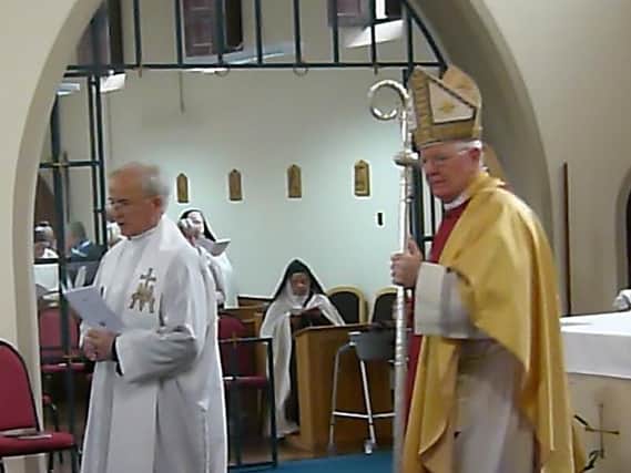 Bishop Michael Campbell led the mass, supported by 12 fellow priests, in the Carmelite chapel in St Vincents Road, Fulwood.