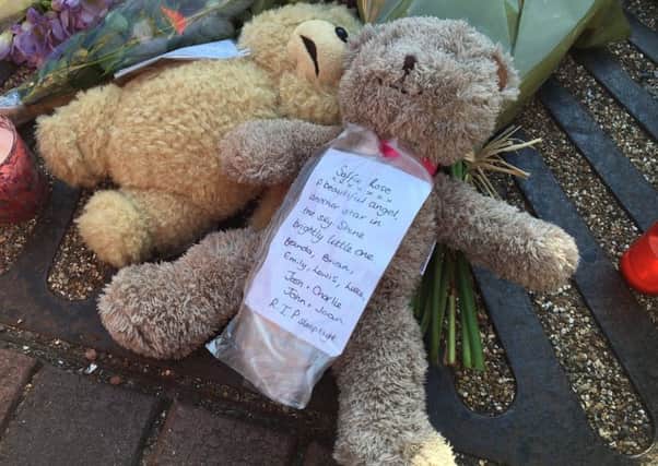 Vigil held at Tarleton Community Primary School for victims of the Manchester terror attack Saffie Roussos, 8, and Georgina Callander, 16