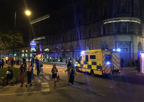 Picture taken by Lanchasire Post columnist Darryl Morris moments after the suicide bomb attack on manchester Arena.