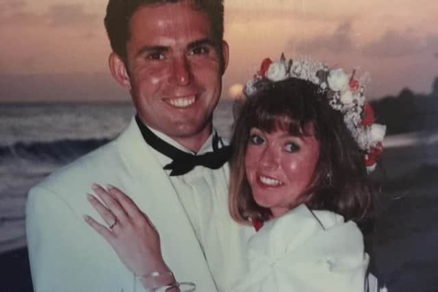 Michelle and Tony got married in 1995 in Barbados