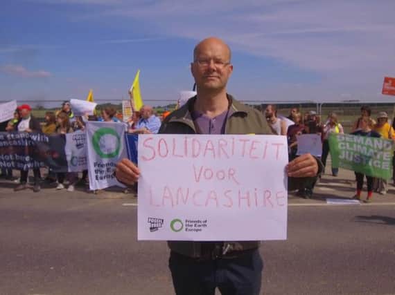 Dutch Friends of the Earth protesters at Preston New Road