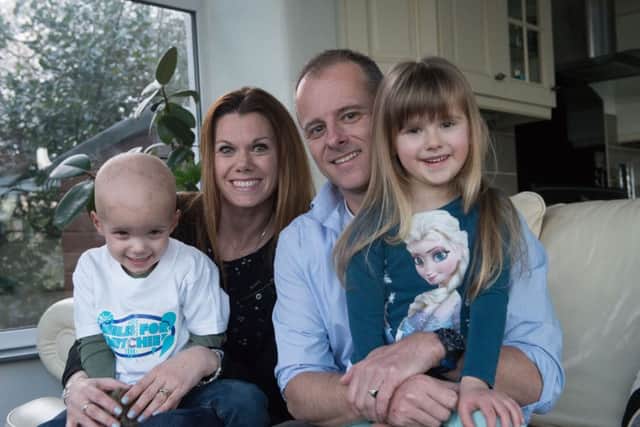 Mitchell or Mitchie Brown is 3 and found out he had brain cancer on Jan 3 after being unwell over Christmas and New Year. He has just finished radiotherapy and has 4 months of chemo coming up.
Mitchell is pictured with mum, Tara, dad, Tony and 4-year-old sister Zoe.