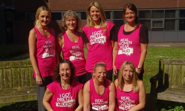 South Ribble Borough Council staff who are taking part in Pretty Muddy in memory of their colleague Allyson Wright who died earlier this year