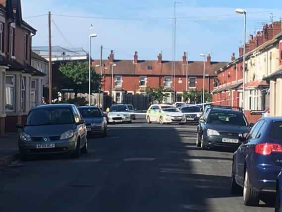Addison Road, Fleetwood, closed off by the police
