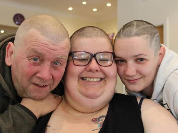 Ron and Mel Hale and Martina Thompson had their heads shaved for Derian House