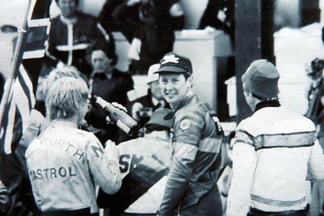 Alan Jackson at the 1977 TT races