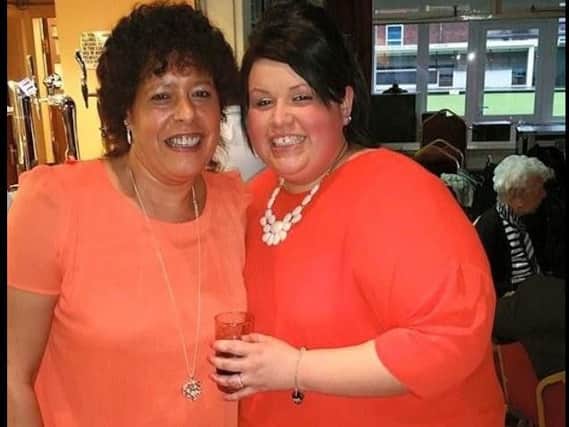 Katie Hill with her mum Bernadette, who died of cancer in May 2016
