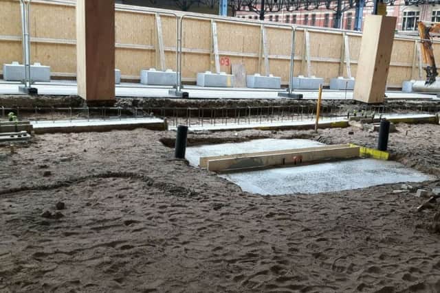The last of the foundations are laid at Prestons new Â£3m markets project.
