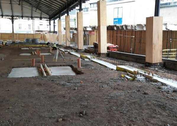 The last of the foundations are laid at Prestons new Â£3m markets project.