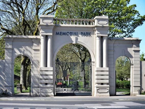 The alleged incident happened at the gates of Fleetwood Memorial Park