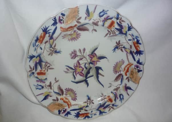 This plate is late Spode. Made between 1833 - 47,  it is on sale for Â£23