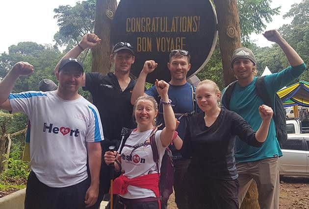 A team, including Lantei Compliance Services co-founder, Leona Smith and managing director, Andrew Livesey begin their trek