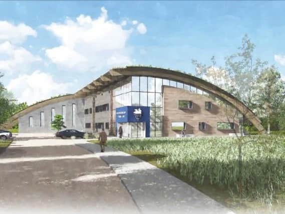 An artist's impression of part of the training ground facility