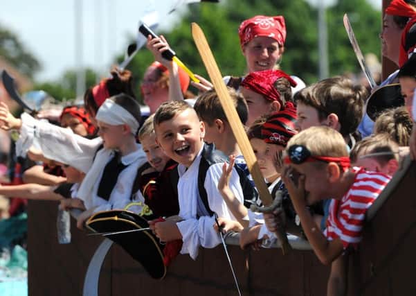 Leyland Football Club members on their pirate float