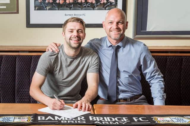 Alistair Waddecar has signed for a further two years at Bamber Bridge