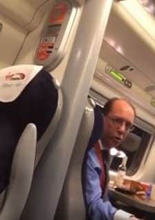 Alexander MacKinnon was fined 1,000 for a racial incident which was interputed by Preston train manager Matt Litton.