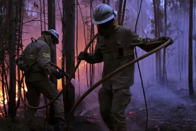 Up to 1,500 firefighters are still battling the blaze.