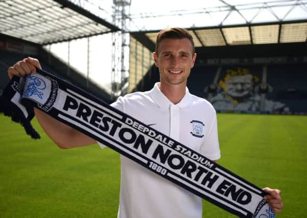 Declan Rudd at Deepdale yesterday after signing for Preston (photo: PNE)