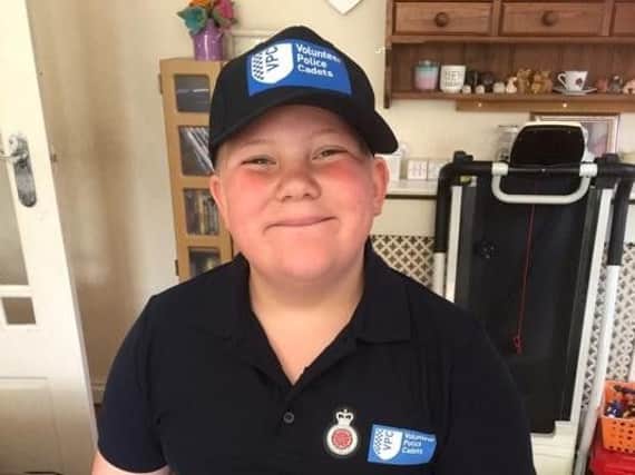 Sam Nelson told his mum he wanted to do something to help the police feel better following the terrorist incident.