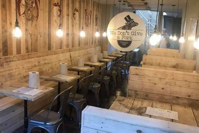 Burger restaurant We Don't Give A Fork open on Guildhall Street, Preston on June 19, 2017.