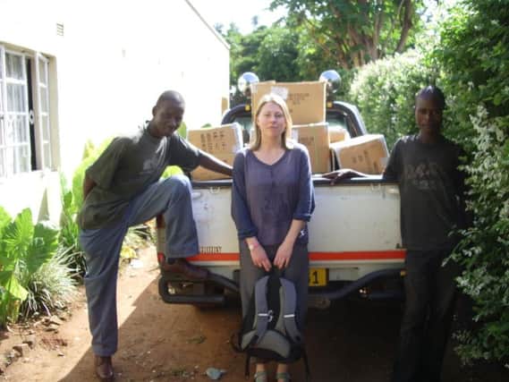 Emma Whitlock in Malawi volunteering with FOMO