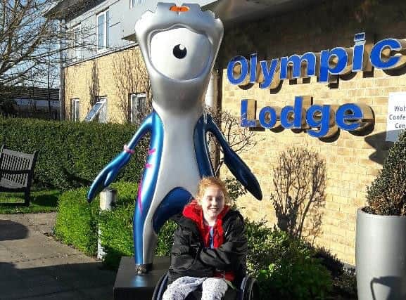 Becky Simpson outside the Olympic Lodge