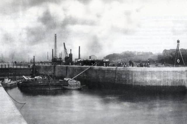 Bull Nose and entrance to Preston Dock in 1892