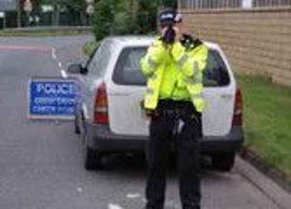 A police checkpoint in Lancaster. Photo: Lancs Roads Police