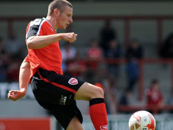 Paul Mullin in action for Morecambe