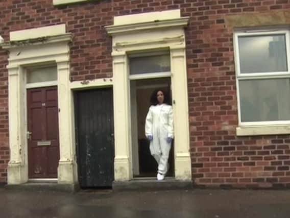 Crimewatch viewers were given a rare glimpse behind the scenes at a forensic crime scene house  Pic: BBC