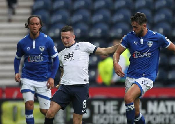 Alan Browne in action for Preston against Oldham in the League Cup last season