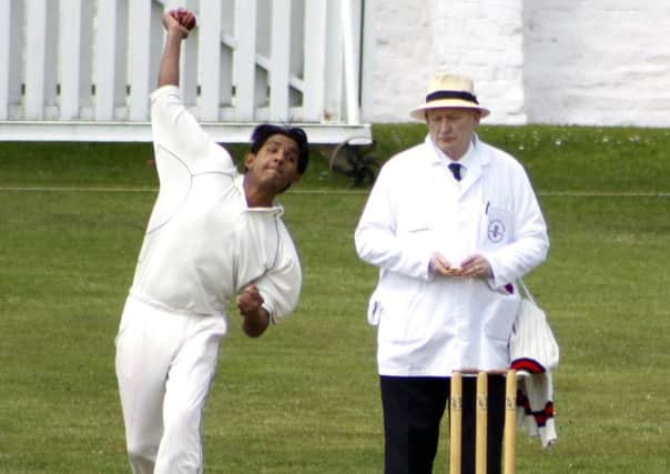 Adlington Cricket Club V Blackrod CC Pictured is Adlington's Majid Majeed bowling